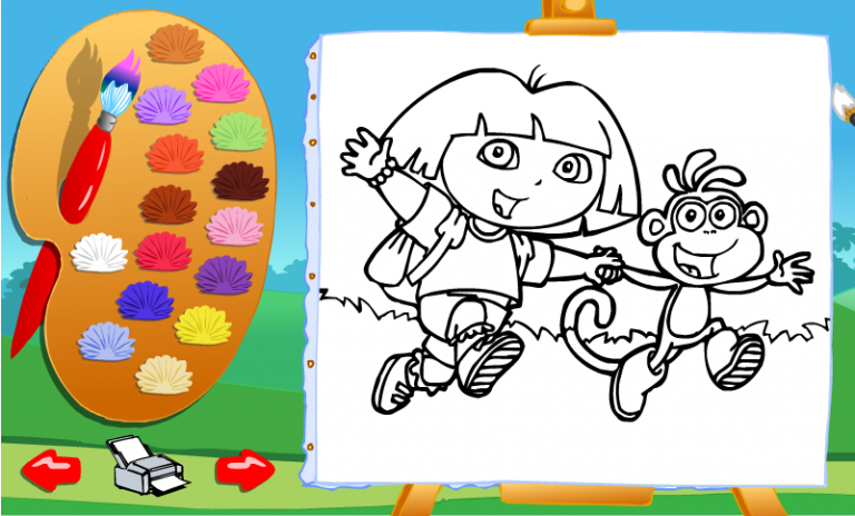 Dora Online Kleurplaat.
