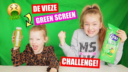 De Zoete Zusjes – De Vieze Green Screen Challenge!! [De Verliezer Moet Een Spinazie Drankje Drinken]
