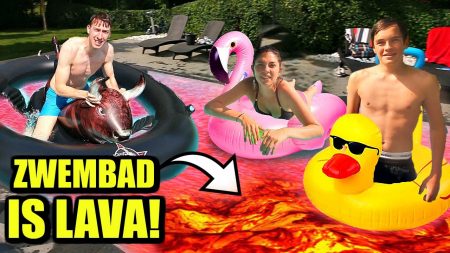 Celine & Michiel – Het Zwembad Is Lava Challenge! #139