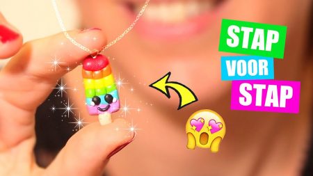De Zoete Zusjes – Stap Voor Stap: Een Miniatuur Regenboogijsjes Ketting Maken!!