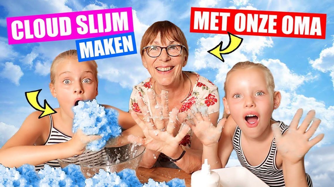 De Zoete Zusjes – Wolkenslijm Maken Met Onze Oma!!! [Cloud Slime Wolken Slijm]