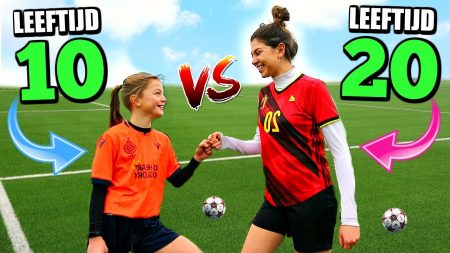 Celine & Michiel – 10 Jarige vs 20 Jarige – Tiktok Voetbal Challenge #226