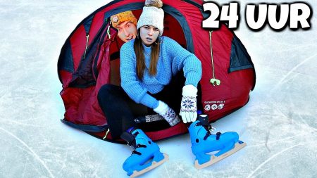 Celine & Michiel – 24 Uur Overleven Op Een Schaatsbaan! *Challenge* #230