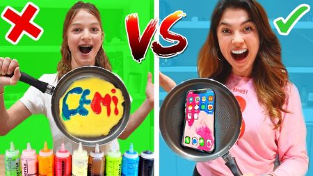 Celine & Michiel – Pancake Art Challenge vs 11-Jarige!! 🥞 #268
