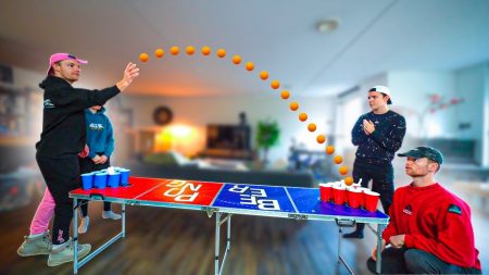 Enzo Knol – Beer Pong Challenge! Enzo & Myron Tegen Jur & Bennie! #2737