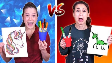 MeisjeDjamila – Goede Stiften vs Stomme Stiften Teken Challenge Met Mijn Zusje! – Fan Friday