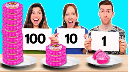 Celine & Michiel – 100 Lagen Voedsel Challenge!! (Snoep, Oreo, Bubble Gum,…) #307
